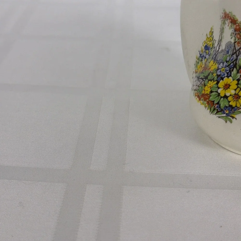 Vintage Ceramic Shaving Scuttle mug. Floral garden design